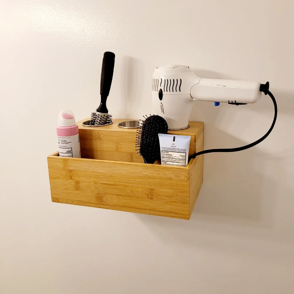 Brand new Bamboo Hair accessory Organizer for countertop or wall mounted